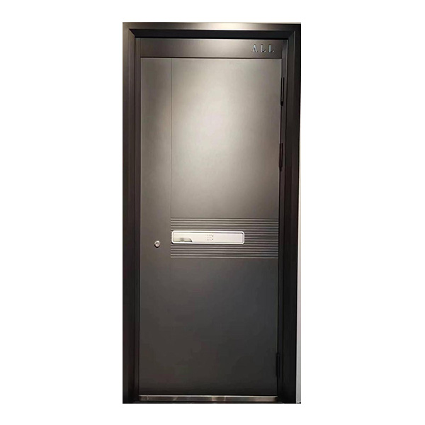 Modern fire-rated apartment door, sound insulated decorative entry door for high-rise residential