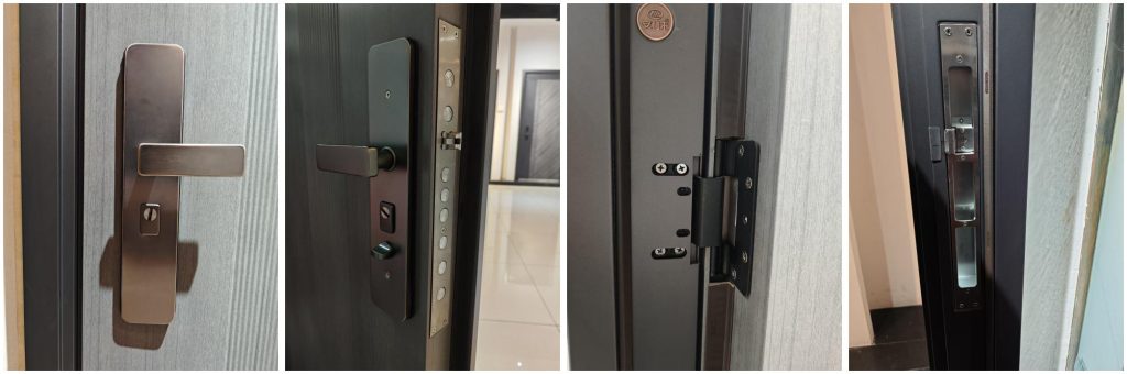 Anti-theft steel entrance door hardware, residential security door lock hinge and fitting accessories