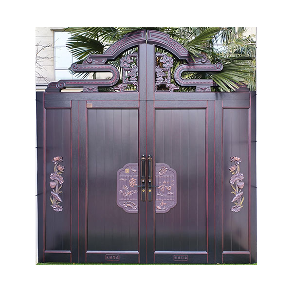 Custom zinc alloy courtyard gate, anti-rust luxury garden entrance gate for villa
