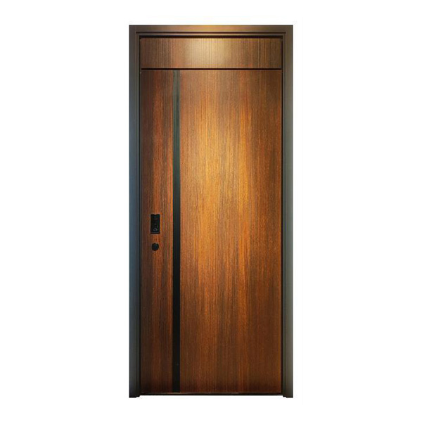 Modern steel entrance door, space-saving anti-theft door for apartment